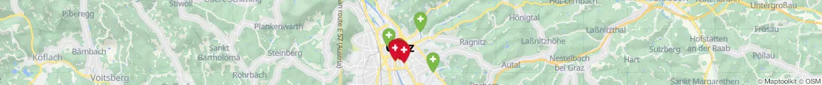 Kartenansicht für Apotheken-Notdienste in der Nähe von Innere Stadt (Graz (Stadt), Steiermark)